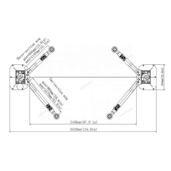 LAUNCH TLT245ATL 4,5 т Подъемник 380В 2х стоечный с верхней синхронизацией (красный) в Уфе купить по выгодной цене 100kwatt.ru