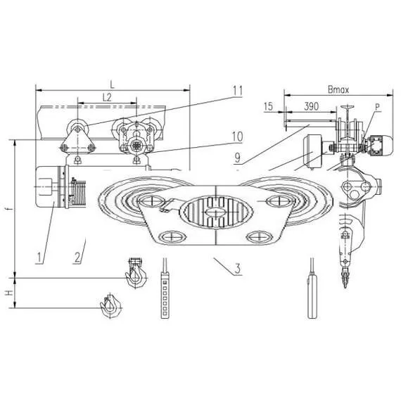 СИБТАЛЬ (GRM) CD1 10 т 12 м Таль электрическая канатная передвижная в Уфе, Грузоподъемность: 10 тонн (10000 кг), Высота подъема, м.: 12 м, Напряжение: 380 В купить по выгодной цене 100kwatt.ru