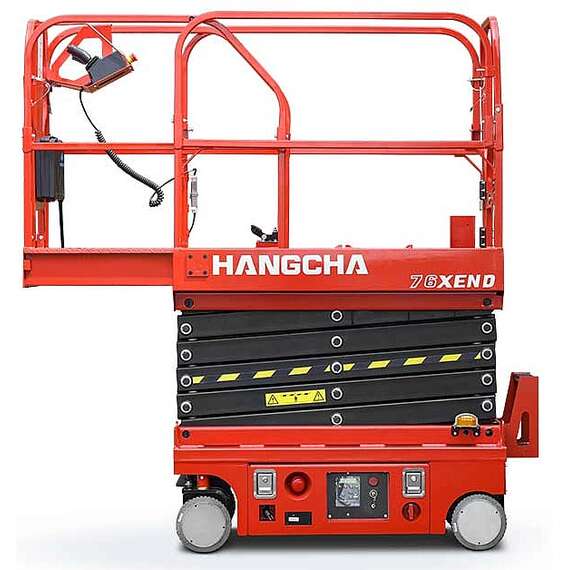 HANGCHA 78XEN 230 кг 6 м Ножничный подъемник аккумуляторный в Уфе, Грузоподъемность: 230 кг, Высота подъема, м.: 5.8 м, Тип питания: аккумуляторные (DC), Напряжение: 24 В, Тип батареи: Кислотная, обслуживаемая купить по выгодной цене 100kwatt.ru