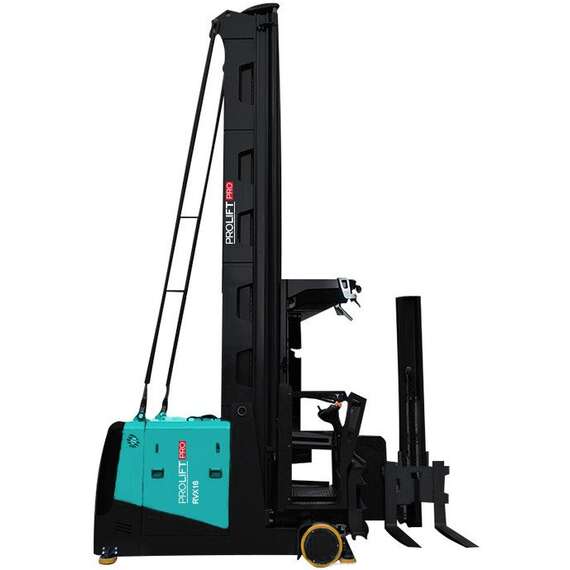 PROLIFT PRO RVX 1650 1,6 т 5 м Узкопроходный штабелер с подъемом кабины оператора в Уфе, Грузоподъемность: 1.6 тонны (1600 кг), Высота подъема вил, м.: 5 м, Напряжение: 80 В, Тип батареи: Кислотная, обслуживаемая купить по выгодной цене 100kwatt.ru