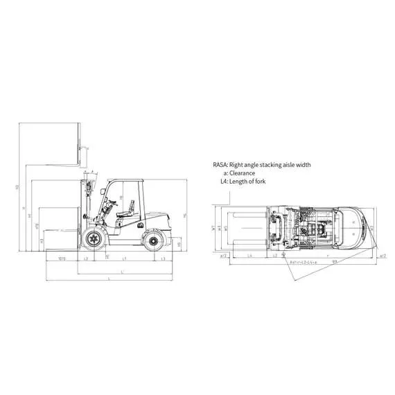 GROS-HELI CPQD20-RCK2 FFL 2 т 3,3 м Бензиновый погрузчик, двухсекционная мачта со свободным ходом в Уфе, Грузоподъемность: 2 тонны (2000 кг), Высота подъема вил, м.: 3.3 м купить по выгодной цене 100kwatt.ru