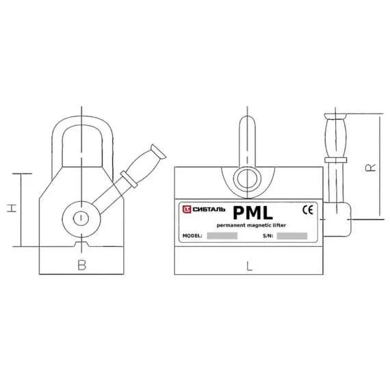 СИБТАЛЬ (GRM) PML 5000 кг Магнитный захват в Уфе купить по выгодной цене 100kwatt.ru