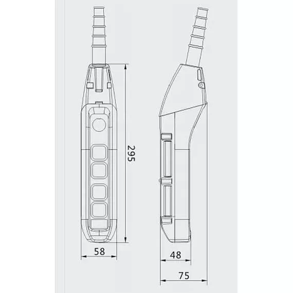 OCALIFT IP55 TNHA1-62FYS Пульт управления 4 кнопками 2 скорости, стоп, ключ в Уфе купить по выгодной цене 100kwatt.ru