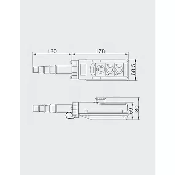 OCALIFT IP55 TNHA1-61YS Пульт управления 2 кнопки, 1 скорость, стоп, ключ, старт в Уфе купить по выгодной цене 100kwatt.ru