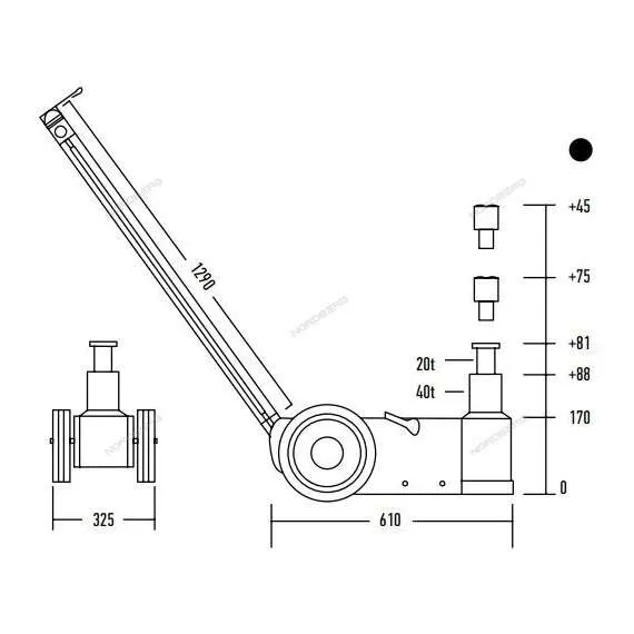 NORDBERG N402 Домкрат пневмогидравлический подкатной в Уфе купить по выгодной цене 100kwatt.ru