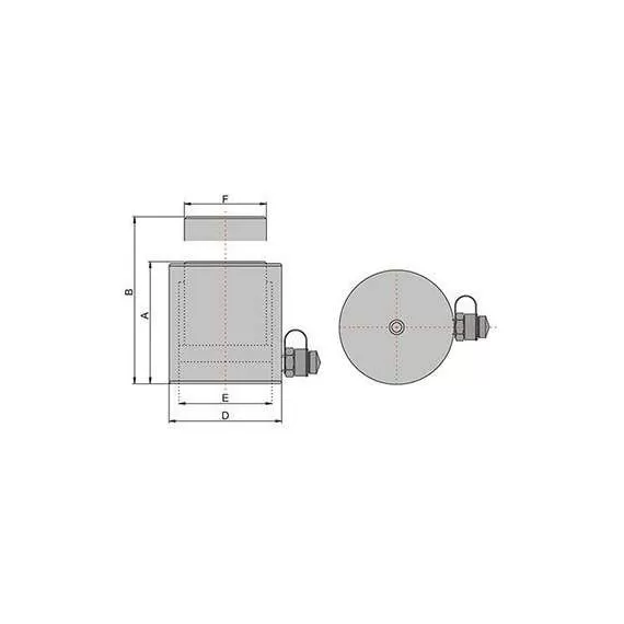 TOR ДГ150П50Г (HHYG-15050LS) Домкрат гидравлический, 150Т, ход штока 50 мм, односторонний, с пружинным возвратом штока, с фиксирующей гайкой арт. 1004740 в Уфе купить по выгодной цене 100kwatt.ru