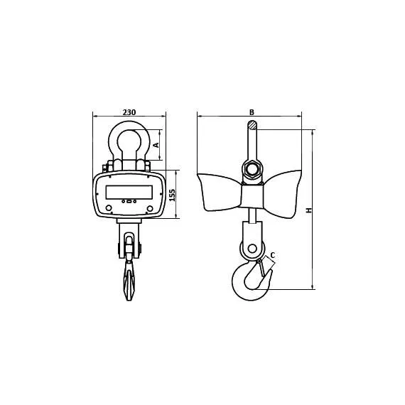 UNIGRAM КВ-15Т с ПДУ180 Крановые весы с индикацией на пульте, с USB-интерфейсом в Уфе купить по выгодной цене 100kwatt.ru