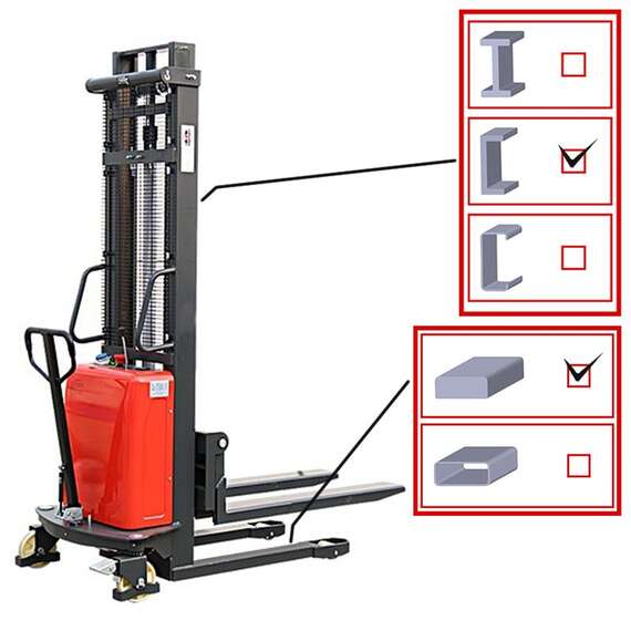 OXLIFT SES2510 Штабелер с электроподъемом 1000 кг. в Уфе, Грузоподъемность: 1 тонна (1000 кг), Высота подъема вил, м.: 2.5 м, Высота в сложенном положении, мм: 1830 мм купить по выгодной цене 100kwatt.ru