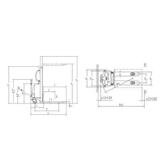 Noblelift SPM 1016 Гидравлический штабелер с электроподъемом в Уфе купить по выгодной цене 100kwatt.ru