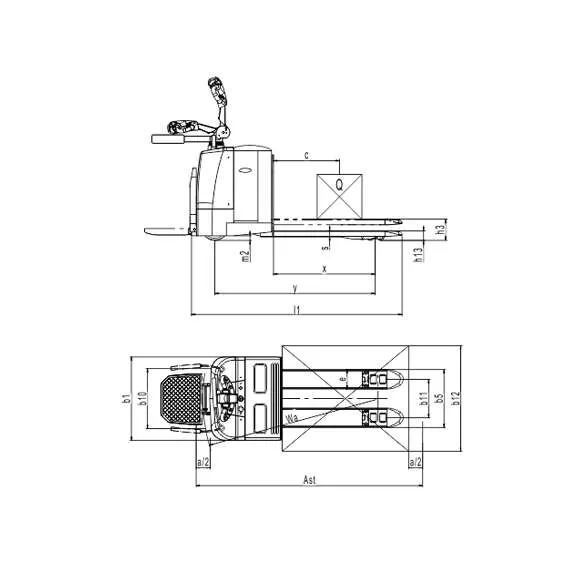 OXLIFT TX25 2500 кг Самоходная электрическая тележка 210 Ач в Уфе купить по выгодной цене 100kwatt.ru